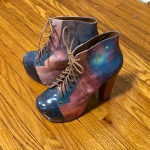 Space Galaxy Jeffery Campbell LITA platform shoes